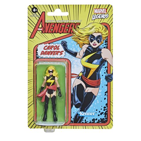 Marvel Legends Retro Kenner 3.75 Carol Danvers Capitán Marvel Avengers 2021 Nuevo