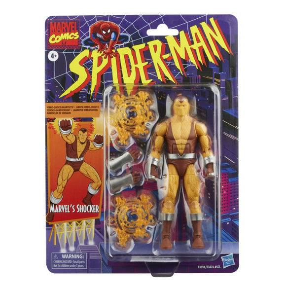 Figura de acción de Spider-Man Retro Marvel Legends Shocker de 6 pulgadas