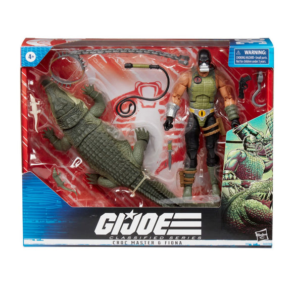 Figuras de acción de 6 pulgadas de Croc Master y Alligator de la serie clasificada de GI Joe